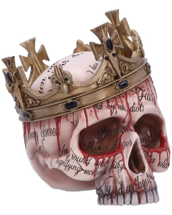 Macbeth Totenkopf mit Krone 15cm  Shakespeare Gothic Deko