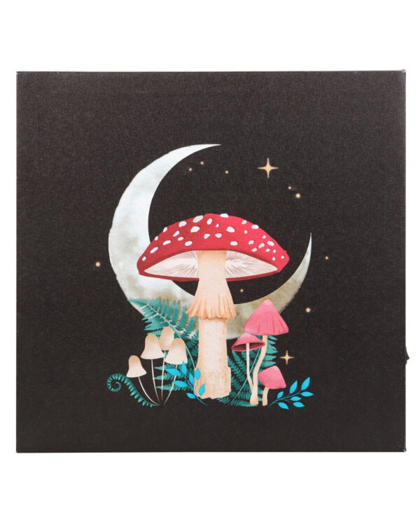 Magic Forest Mushroom Wandbild mit Licht 30x30cm als Deko