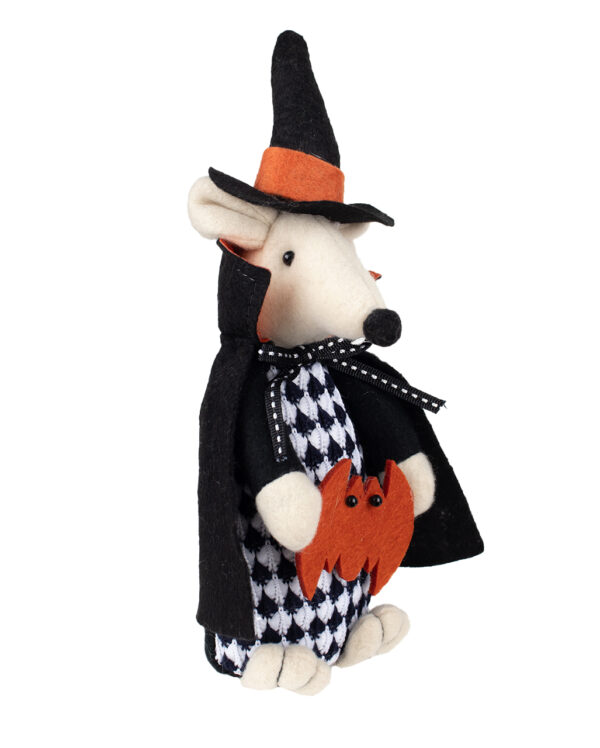 Plüsch Halloween Maus mit Fledermaus 23cm ★