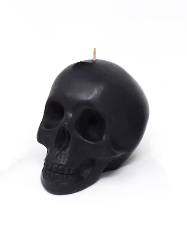 Medium Totenkopf Kerze mit Vanille Duft 8cm als Geschenkidee