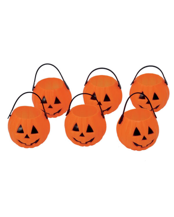 Mini Kürbiskessel 6er Packung für Halloween & Trick or Treat