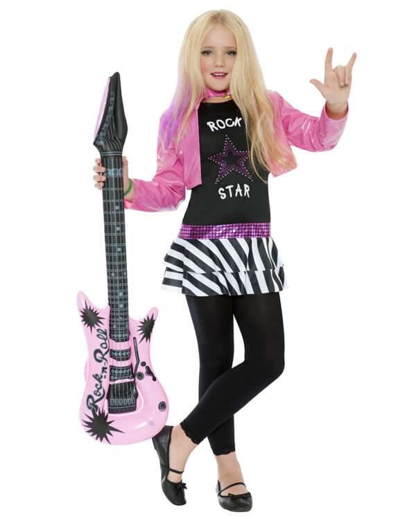 Mini Rockstar Kinderkostüm Popstar Mädchen Kostüm L