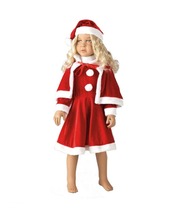 Kleine Miss Santa Kinderkostüm für Mädchen