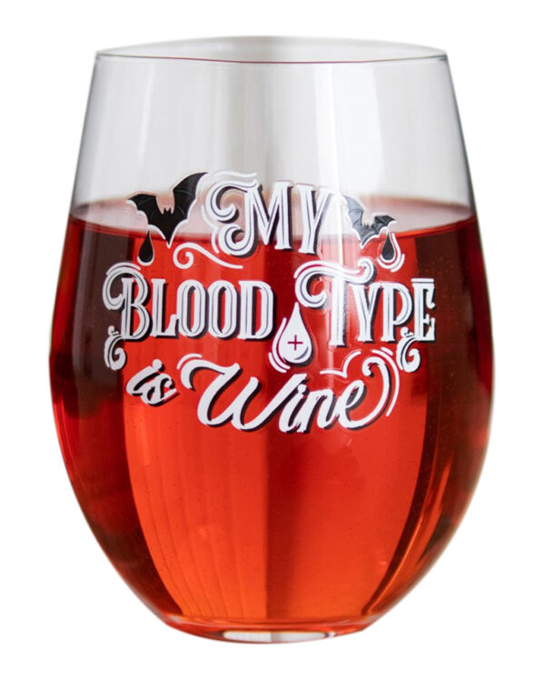 My Blood Type is Wine Weinglas bestellen