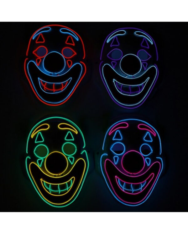 LED String Clown Maske  Halloween Horror Clown Maske