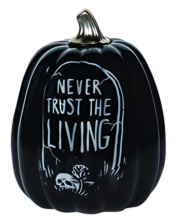 Never Trust the Living Gothic Kürbis Deko 24cm  Halloween