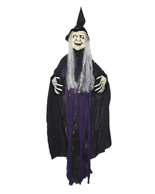 Old Witchy XXL Hängedekoration Lila für Halloween