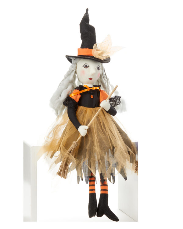 Orange Halloween Hexe Kantenhocker Figur 50cm ✰ kaufen