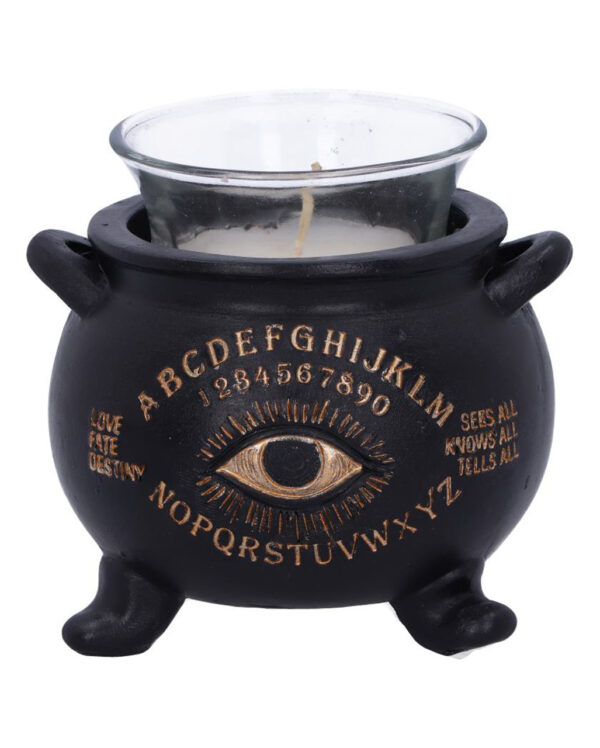 Ouija Hexenkessel als Teelichthalter 9cm  Wicca Deko