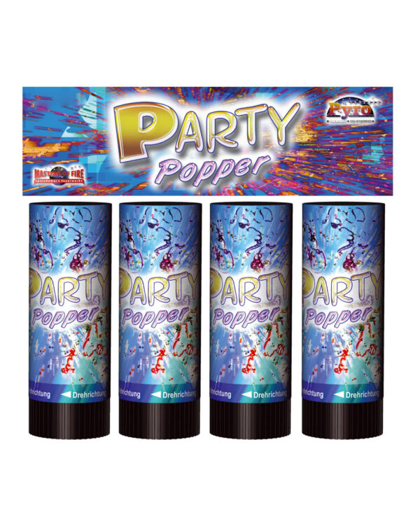 Party Popper 4 Stück  Tischfeuerwerk