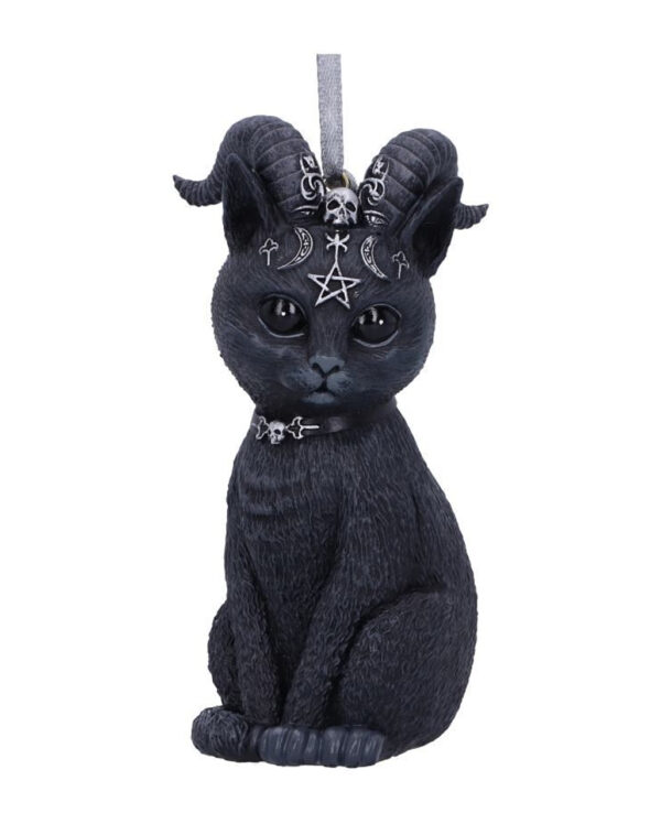 Pawzuph Hexenkatze Weihnachtskugel 10cm  Gothic Deko