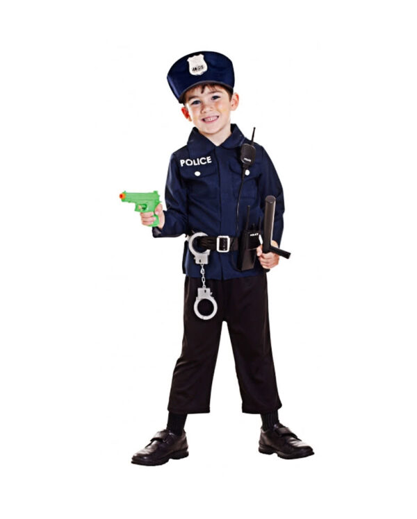 7-tlg. Polizei Kleinkinderkostüm  96-160 cm   Polizist Kinderkostüm