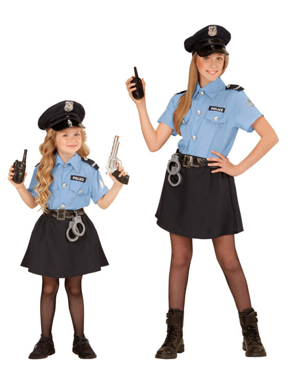 Polizistin Kinderkostüm für Kinderfasching L-158