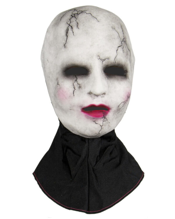 Silikon Halbmaske Porzellan Puppe Creepy Doll Horrormaske