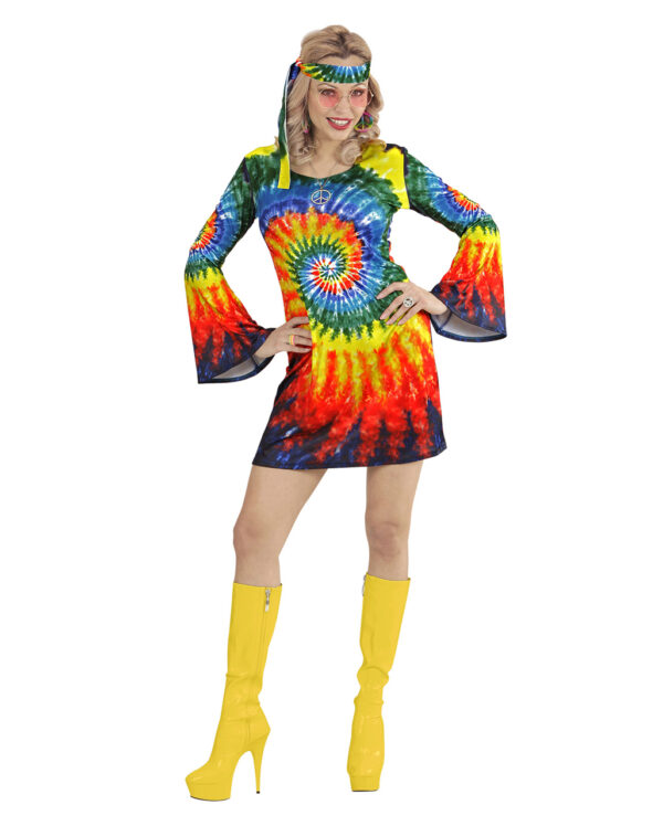 Psychedelic Hippie Girl Kostüm für Fasching L