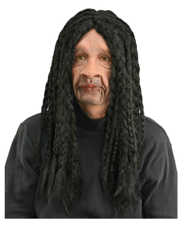 Rasta Maske mit Dreadlocks für Halloween