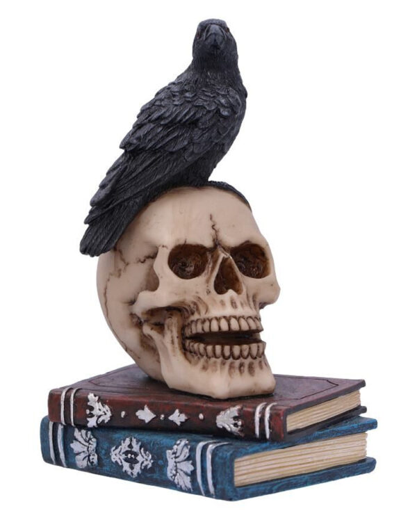 Raven's Spell Gothic Dekofigur 10cm  Rabe auf Totenkopf