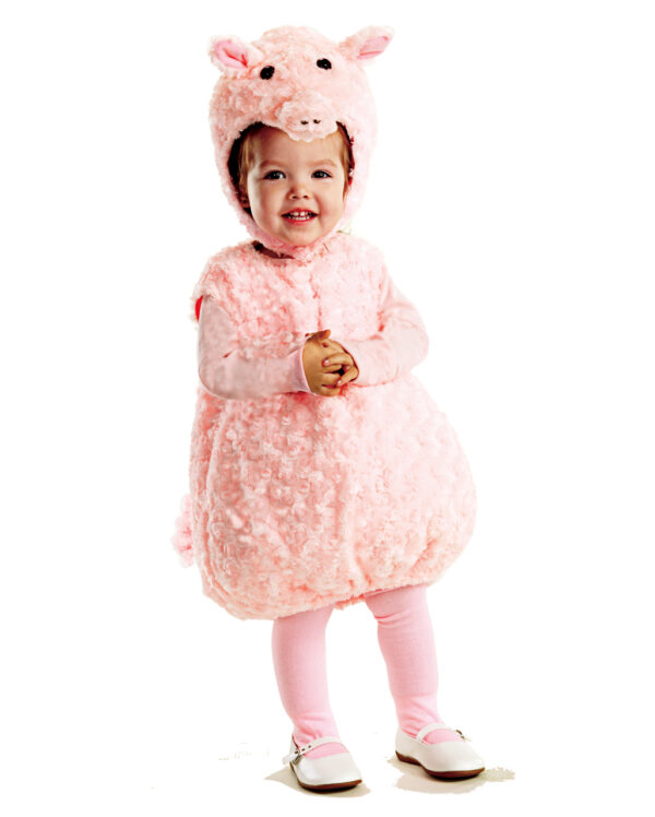 Rosa Schweinchen Babykostüm für Fasching M