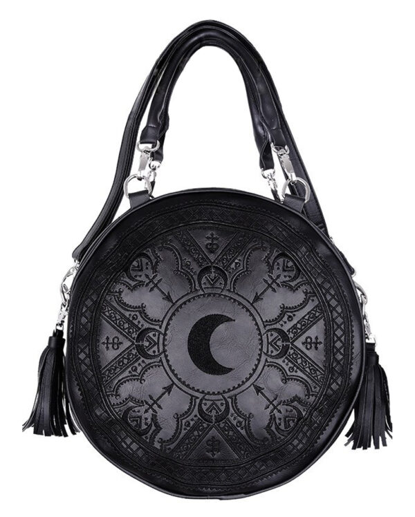 Runde Henna Gothic Handtasche schwarz ★ Gothic Accessoire