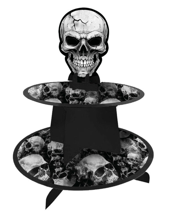 Scary Skull Etagere 40cm als Tischdeko kaufen