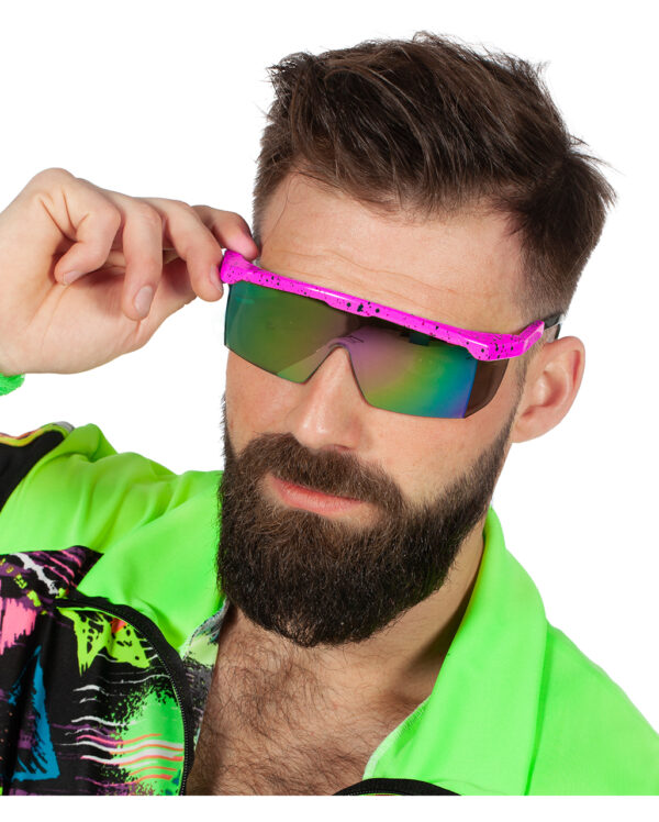 Schnelle Brille 80er Jahre Style Pink für Apres-Ski