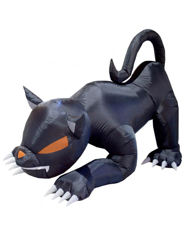 Schwarze Aufblasbare Katze 150cm als Halloween Deko