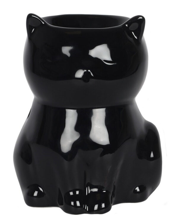 Schwarze Katze Duftöl Lampe  Gothic Wohndeko