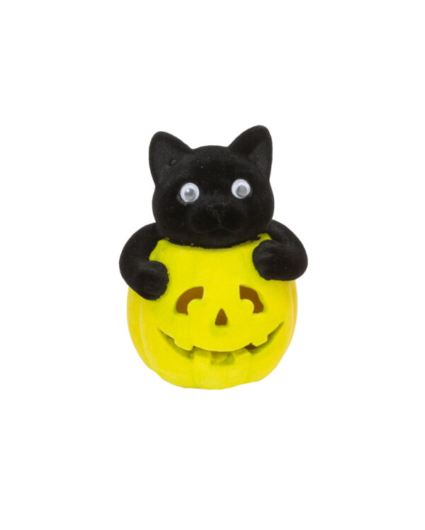 Katze im Halloween Kürbis Grün 11cm  kaufen