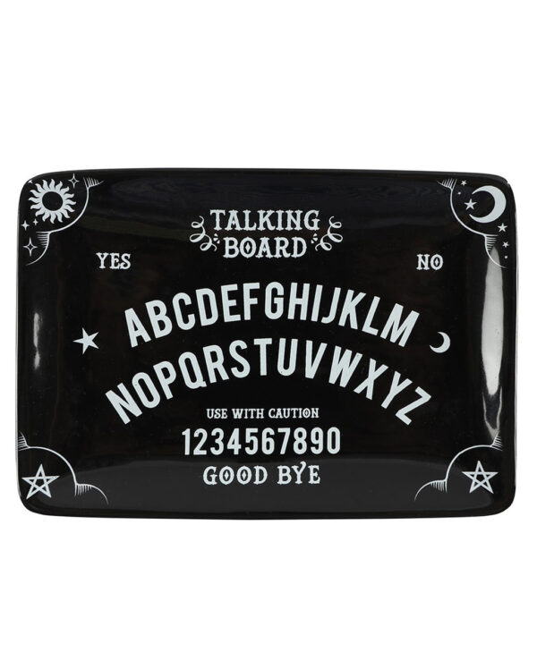 Schwarze Ouija Brett Keramik Schmuckschale ➤