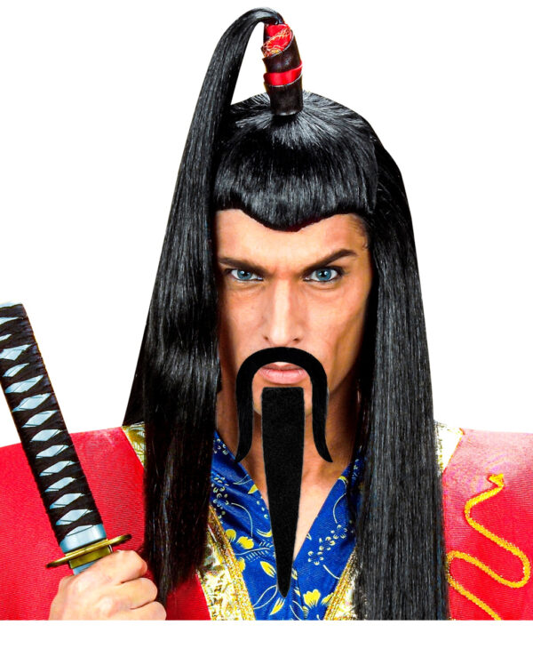 Dschinghis Khan Bart schwarz  Chinesenbart