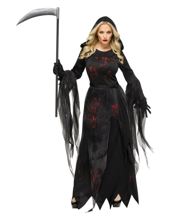 Seelenloser Reaper Damen Kostüm  Blutiges Halloween Kostüm M/L