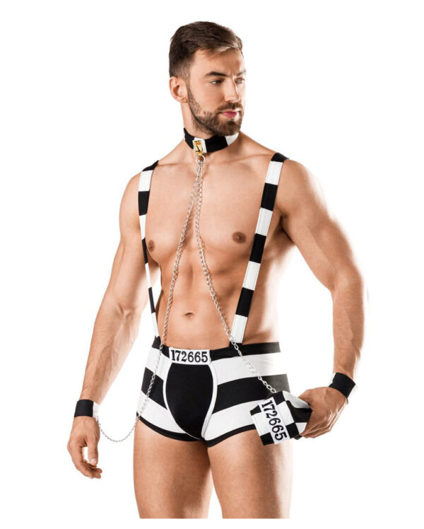 Sexy Sträflingskostüm für Männer  Stripper Kostüm S-L