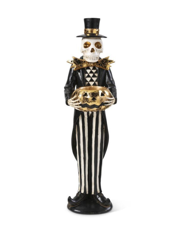 Skeleton Gentleman mit Jack O'Lantern Teelichthalter ✯✯