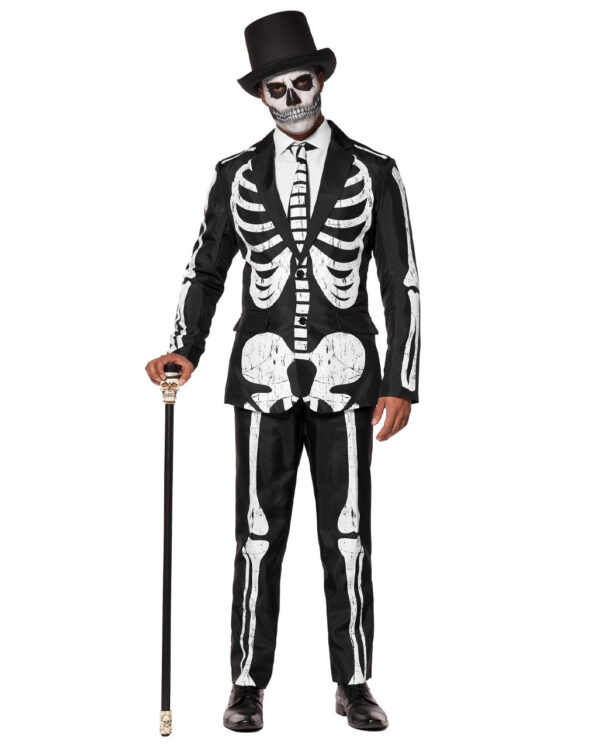 Skeleton Grunge Anzug - Suitmeister für Halloween ★ XXL