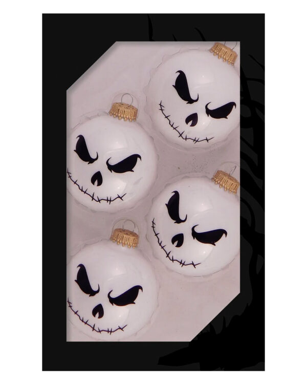 Skeleton Halloween Weihnachtskugeln Ø6,5cm 4 Stück ★