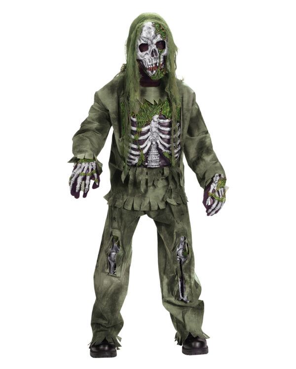 Skeleton Zombie Deluxe Kinderkostüm für Halloween L