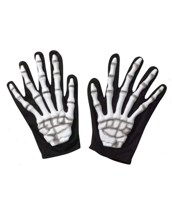 Skelett Handschuhe mit Knochenapplikation   Skeletton Handschuh