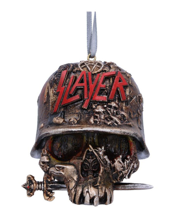 Slayer Totenkopf Weihnachtskugel  Metal Deko