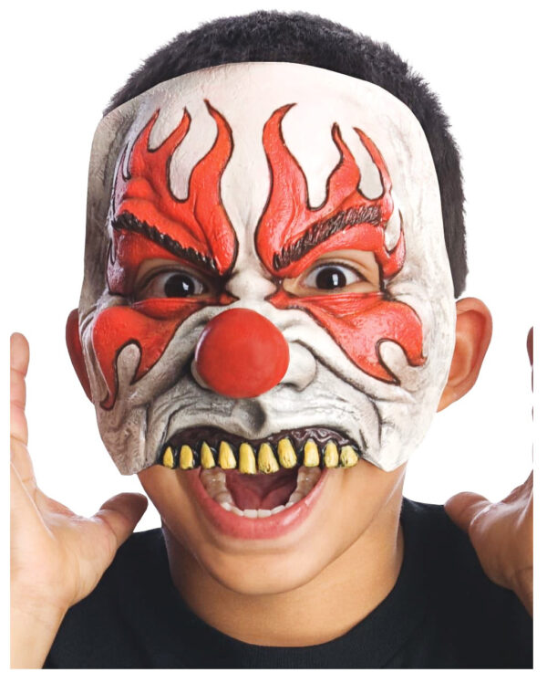 Smokey Horrorclown Kinder Halbmaske bestellen