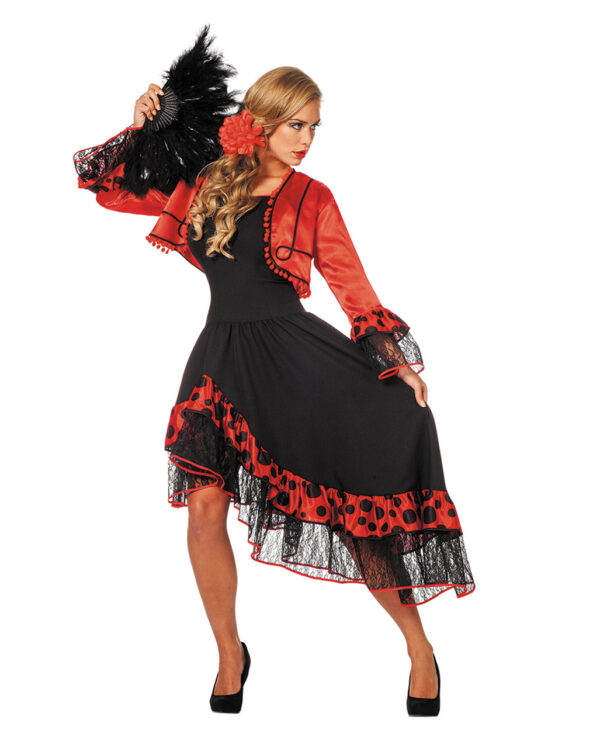 Spanierin Kostümkleid mit Bolero  Flamenco Kostüm 46