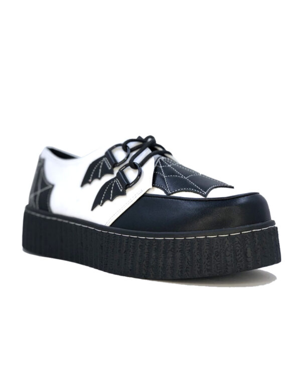 Spiderweb Black and White Creepers Schuhe kaufen 40