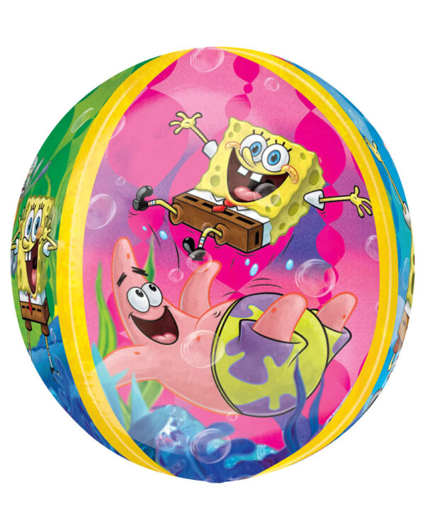 Folienballon Spongebob   bedruckter Helium Ballon in Metalloptik