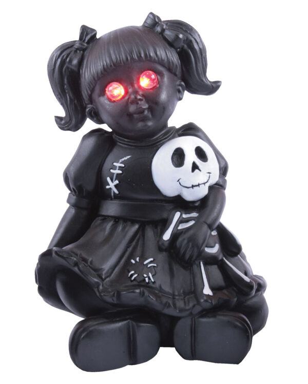 Spooky Doll mit roten LED Augen  Gothic Deko