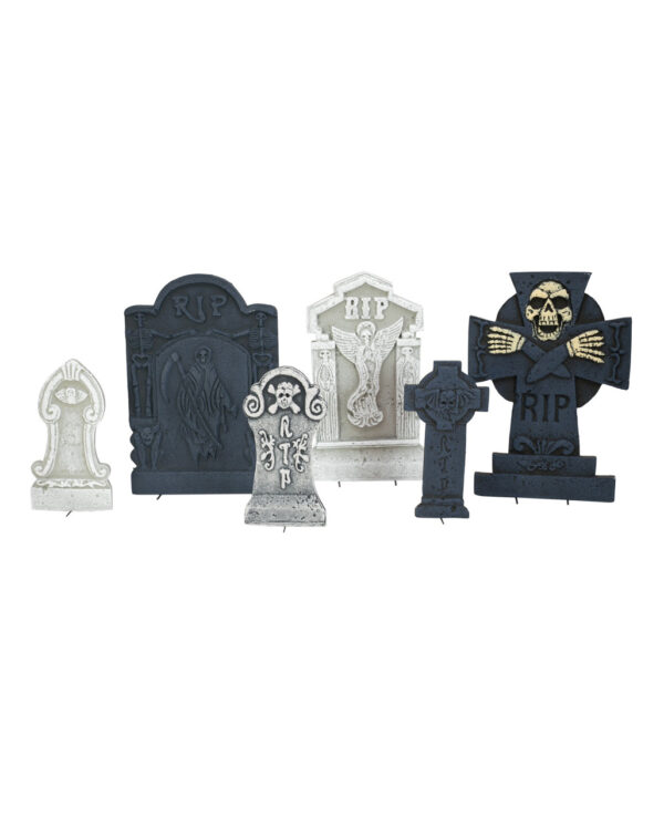 Spooky Halloween Grabstein Set 6-tlg als Garten Deko