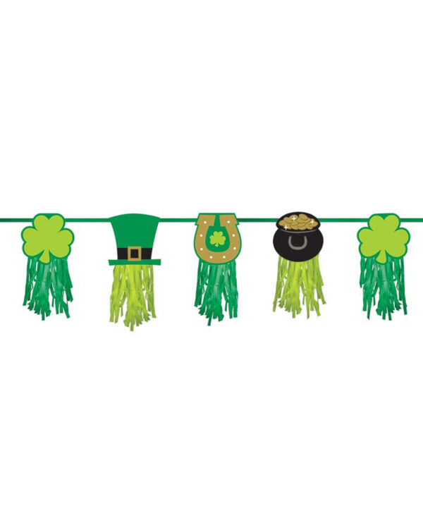 St. Patricks Day Girlande mit Motiv 2,43m als Partydeko