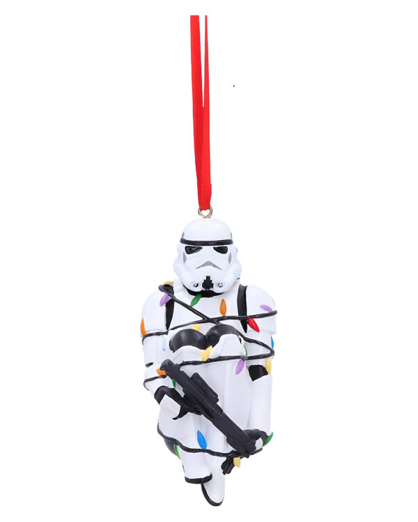 Star Wars Stormtrooper in Lichterkette Weihnachtskugel 9cm ★