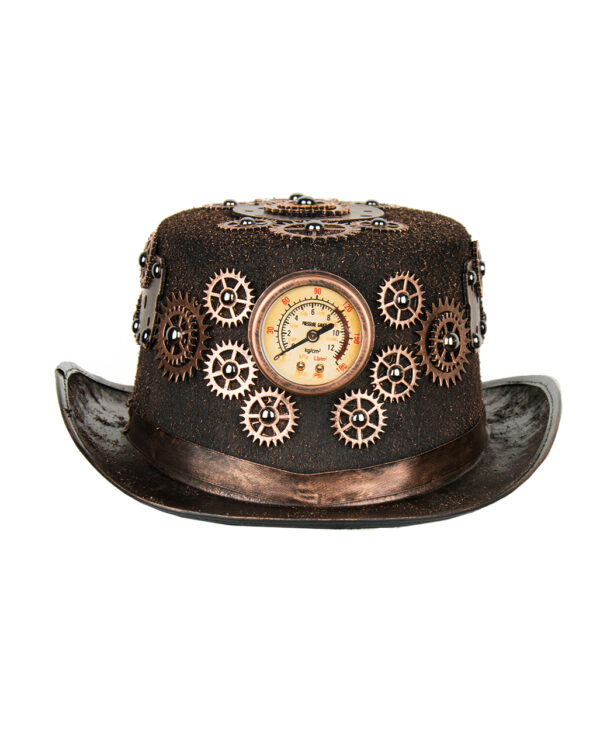 Steampunk Kostüm Hut Bronze mit Zahnrädern