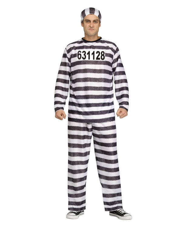 Sträfling Kostüm Jailbird für Halloween