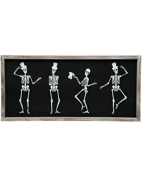 Tanzende Skelette Wandbild 20cm  Halloween Wanddeko