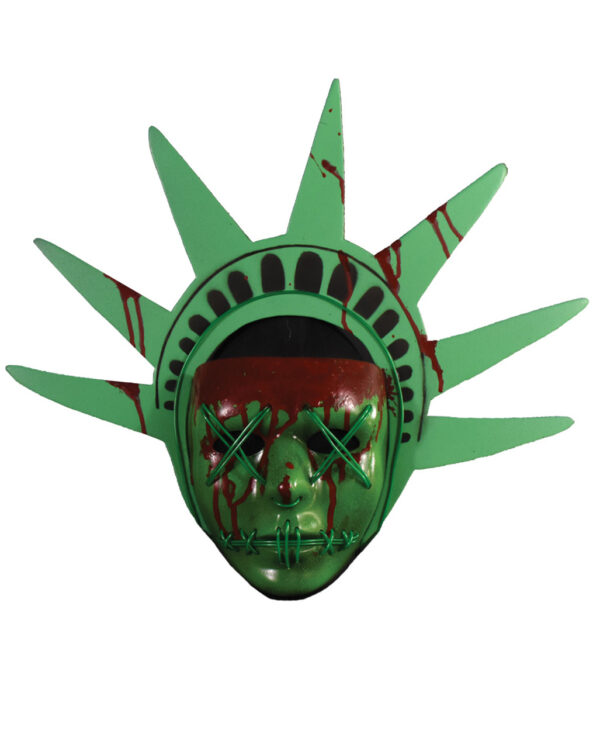 The Purge Lady Liberty Maske mit Lichteffekt ➤